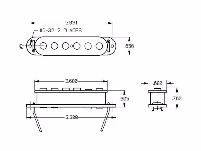 Seymour Duncan SSL-7 RW/RP Quarter Pound Staggered Strat - Snímač pro elektrickou kytaru