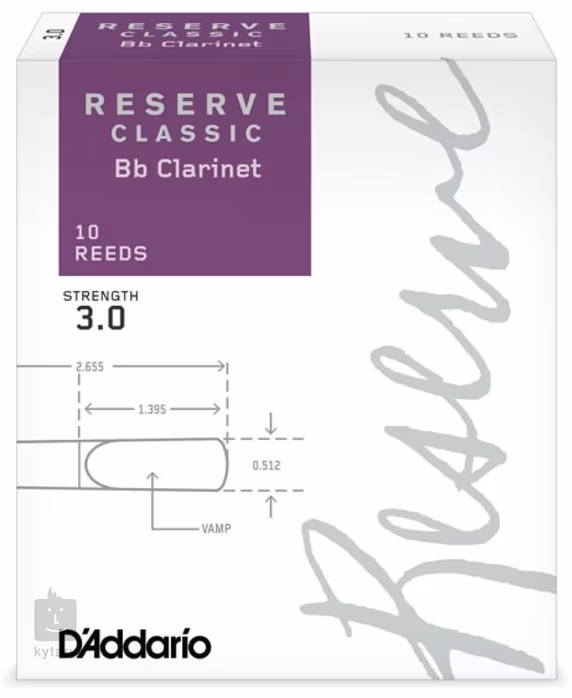 D'Addario Organic Reserve Classic Bb Clarinet 10 - 4.0+ - Klarinetové plátky