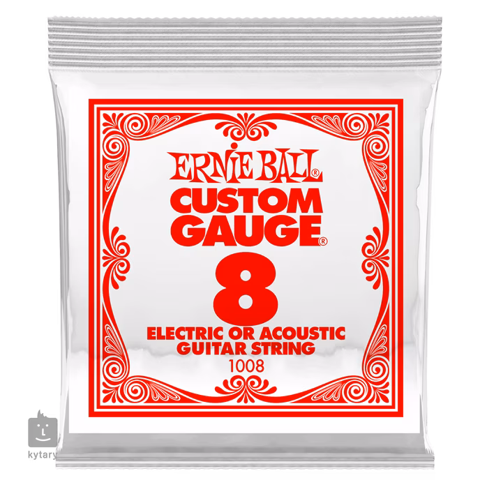 Ernie Ball 1008 Plain Steel Single .008 - Struna pro elektrickou/akustickou kytaru