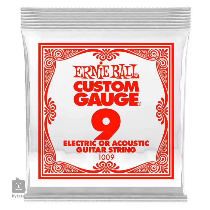 Ernie Ball 1009 Plain Steel Single .009 - Struna pro elektrickou/akustickou kytaru