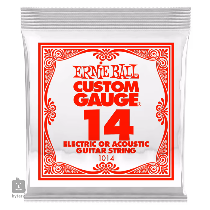 Ernie Ball 1014 Plain Steel Single .014 - Struna pro elektrickou/akustickou kytaru