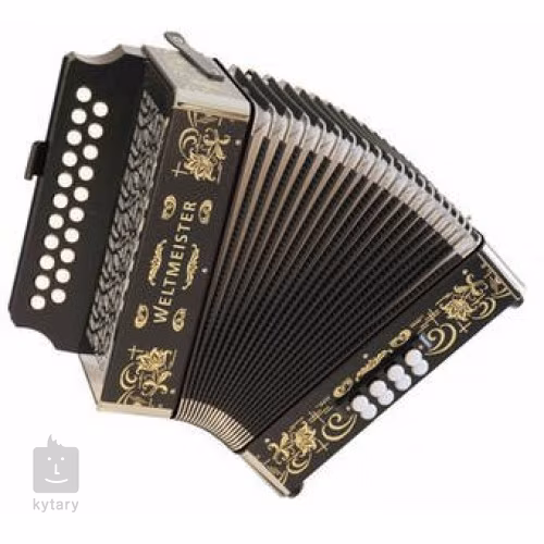 Weltmeister Wiener 86W II GC-Grip, black/gold - Diatonický akordeon