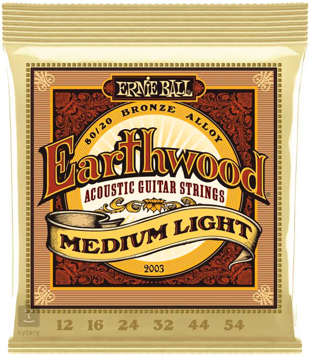 Ernie Ball 2003 Earthwood 80/20 Bronze Medium-Light - Kovové struny pro akustickou kytaru