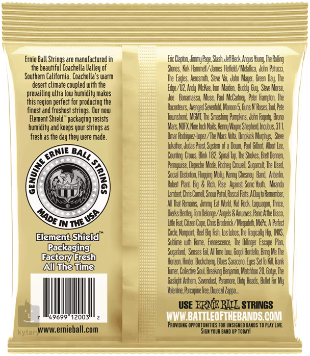 Ernie Ball 2003 Earthwood 80/20 Bronze Medium-Light - Kovové struny pro akustickou kytaru