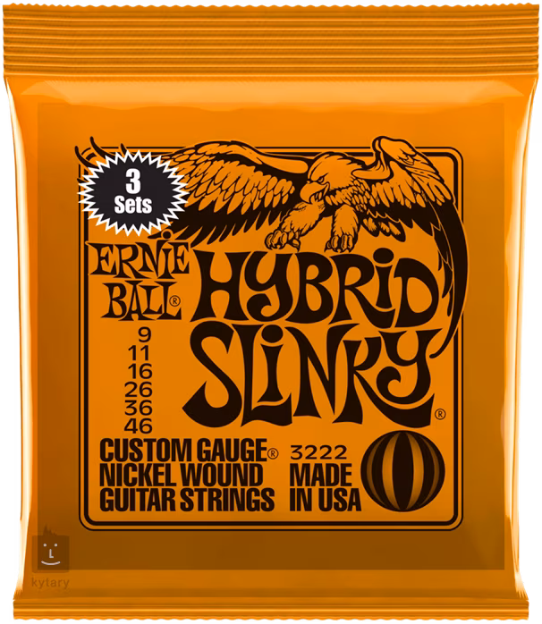 Ernie Ball 3222 Nickel Wound Hybrid Slinky 3 Pack - Struny pro elektrickou kytaru
