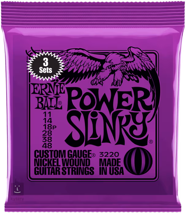 Ernie Ball 3220 Nickel Wound Power Slinky 3 Pack - Struny pro elektrickou kytaru