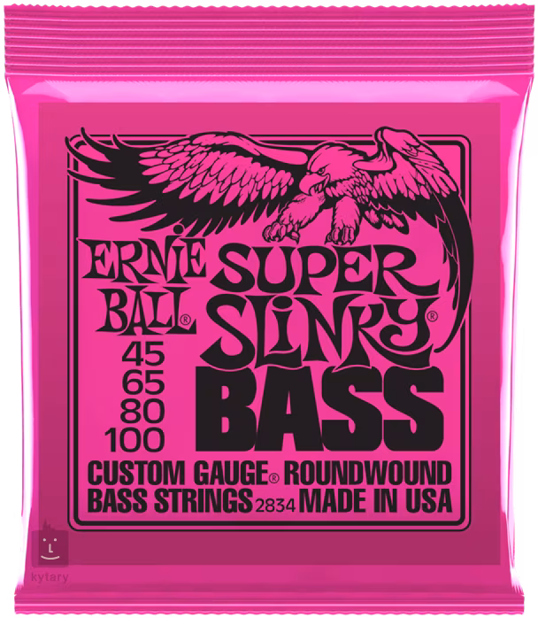 Ernie Ball 2834 Super Slinky Nickel Wound Electric Bass 45-100 - Struny pro baskytaru