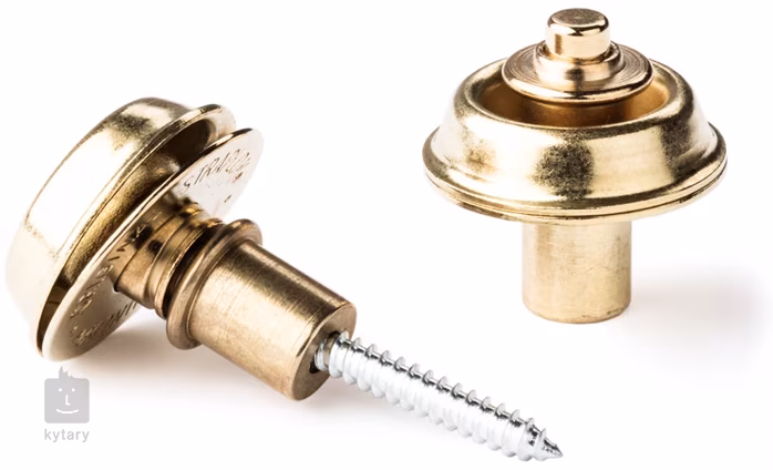 Dunlop Straplok Flush Mount Brass - Zámky na popruh