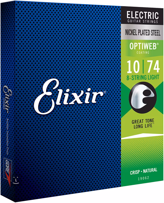 Elixir Optiweb 8-String Light - Struny pro osmistrunnou elektrickou kytaru