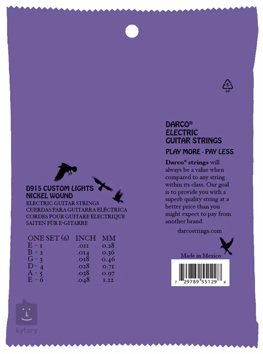 Darco D915 Custom Lights - Struny pro elektrickou kytaru