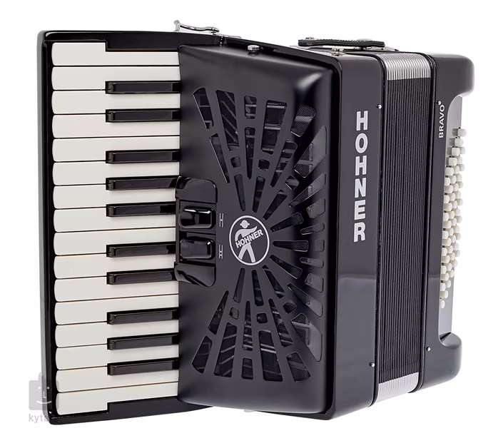 Hohner Bravo II 48 black - Klávesový akordeon
