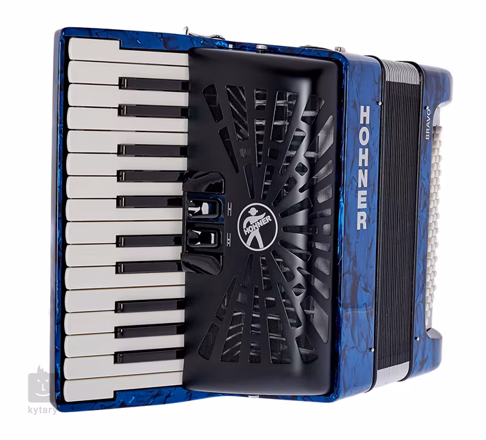Hohner Bravo II 60 dark blue Silent Key - Klávesový akordeon