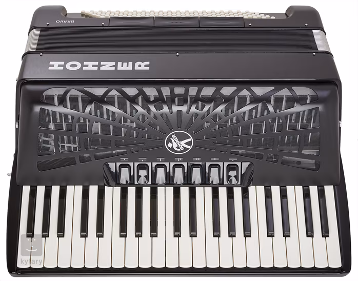 Hohner Bravo III 120 black Silent Key - Klávesový akordeon