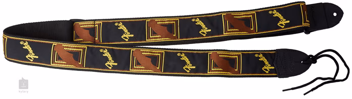 Fender Monogramm Strap Black-Yellow-Brown - Kytarový popruh
