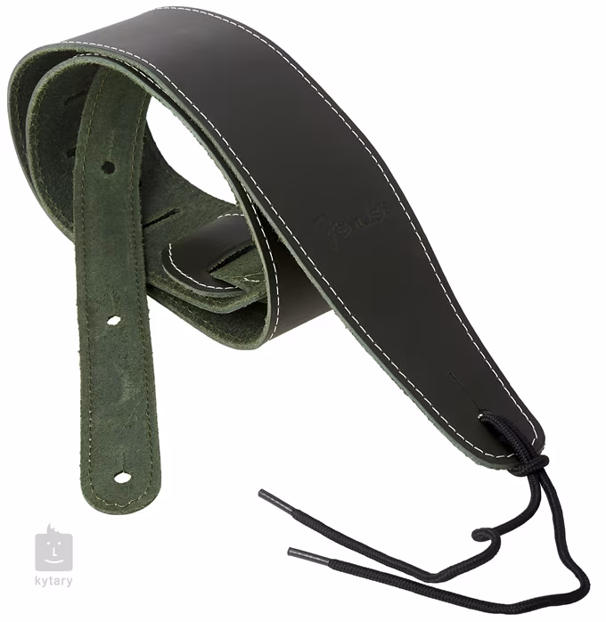 Fender Broken-In Leather Strap Green - Kytarový popruh