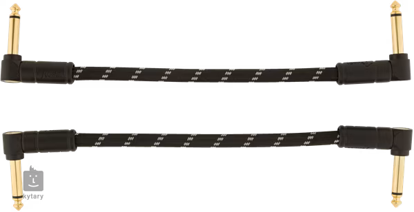 Fender Deluxe Series 6'' Patch Cable Black Tweed 2-Pack - Nástrojový kabel