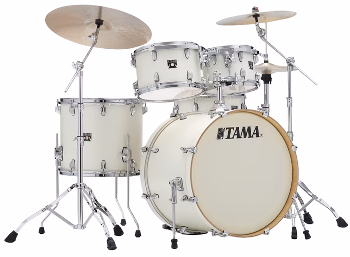 Tama Superstar Classic Maple Vintage White Sparkle Rock Set - Bicí souprava