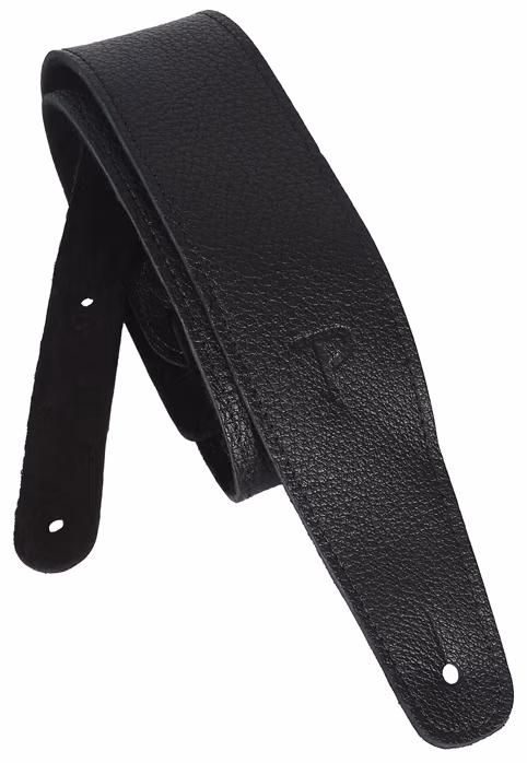 Perri's Leathers 7171 Saddle Leather Guitar Strap Black - Kytarový popruh
