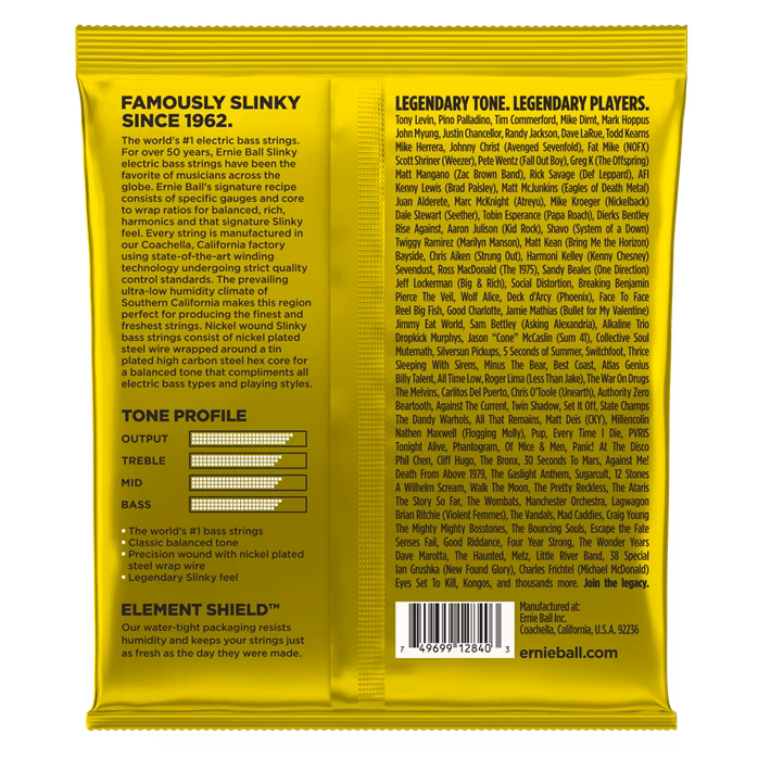 Ernie Ball 2840 Beefy Slinky Nickel Wound Electric Bass 65-130 - Struny pro baskytaru