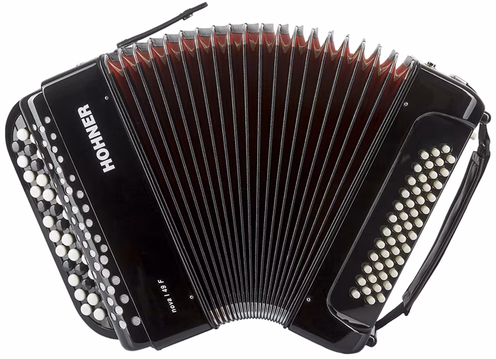 Hohner Nova I 49 F, black, B-System - Chromatický akordeon