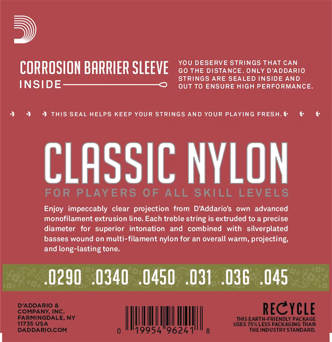 D'Addario EJ27N 1/2 - Nylonové struny pro klasickou kytaru