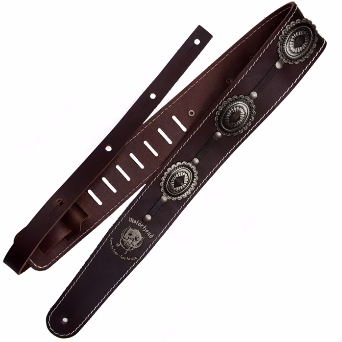 Richter Motörhead Concho Strap Brown/Old Silver - Kytarový popruh