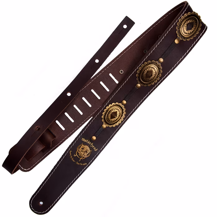 Richter Motörhead Concho Strap Brown/Old Brass - Kytarový popruh