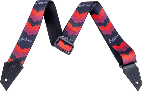Jackson Double V Strap Red - Kytarový popruh