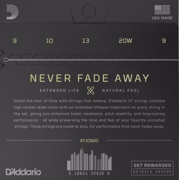 D'Addario XTJ0920 - Struny pro pětistrunné banjo