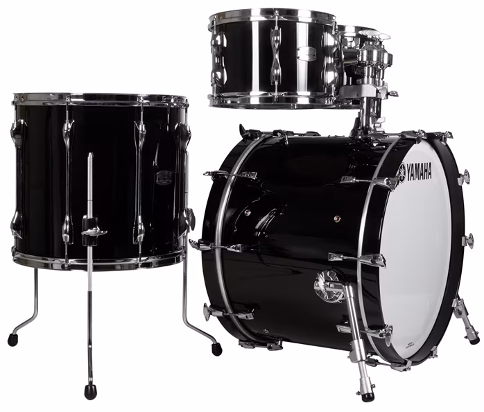 Yamaha Recording Custom Solid Black Fusion Set - Bicí souprava