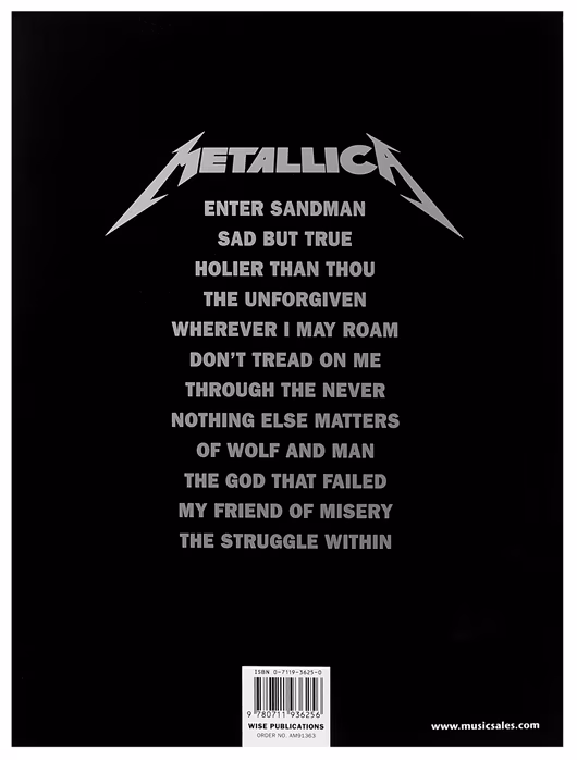 MS Metallica: The Black Album (TAB) - Zpěvník