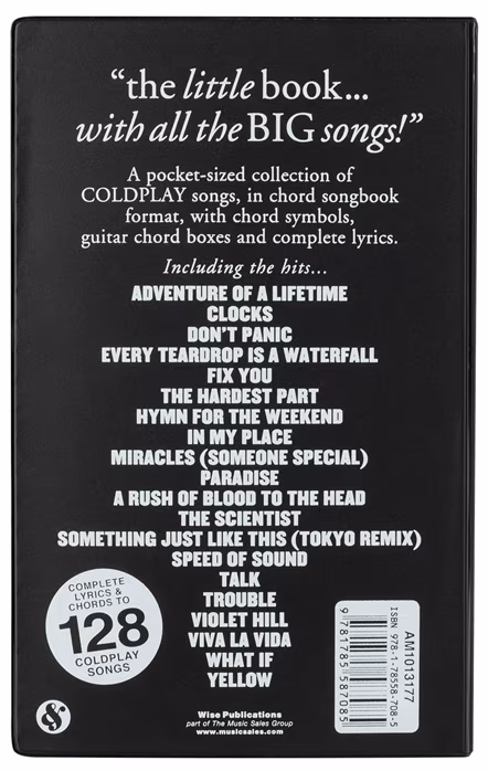 MS The Little Black Songbook: Coldplay - Zpěvník