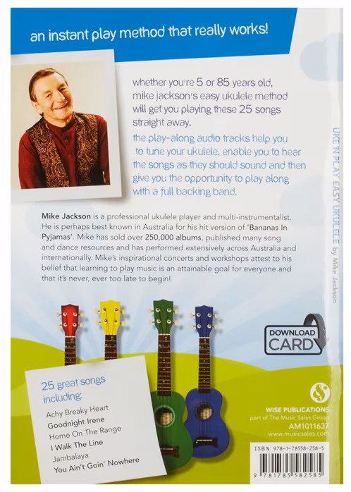 MS Mike Jackson: Uke'n Play Easy Ukulele - Škola hry na ukulele