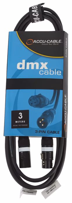 ADJ AC-DMX3/3 3 p. XLRm/3 p. XLRf 3m DMX - DMX kabel