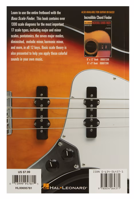 MS Hal Leonard Bass Method Bass Scale Finder 6x9 - Škola hry na baskytaru