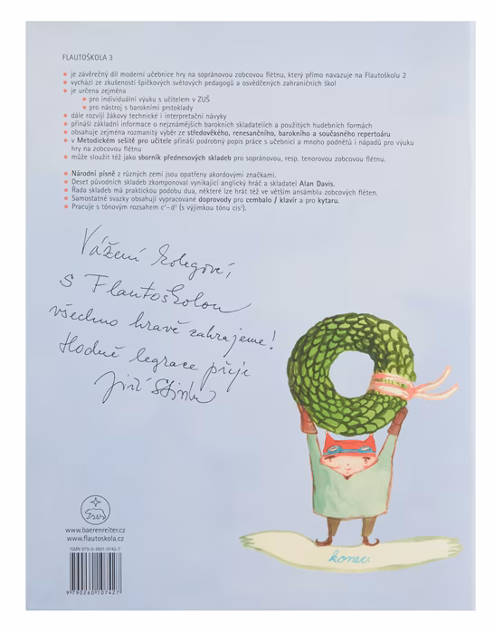 KN Flautoškola 3 - klavírní / cembalové doprovody - Škola hry na sopránovou zobcovou flétnu