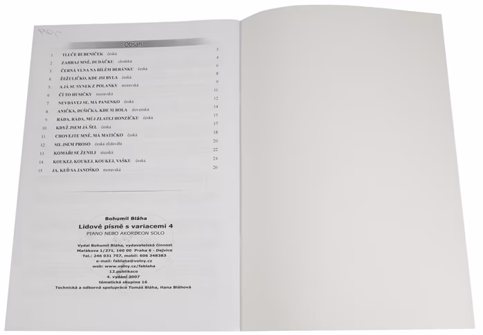 KN Lidové písně 4 s variacemi - Škola hry na akordeon