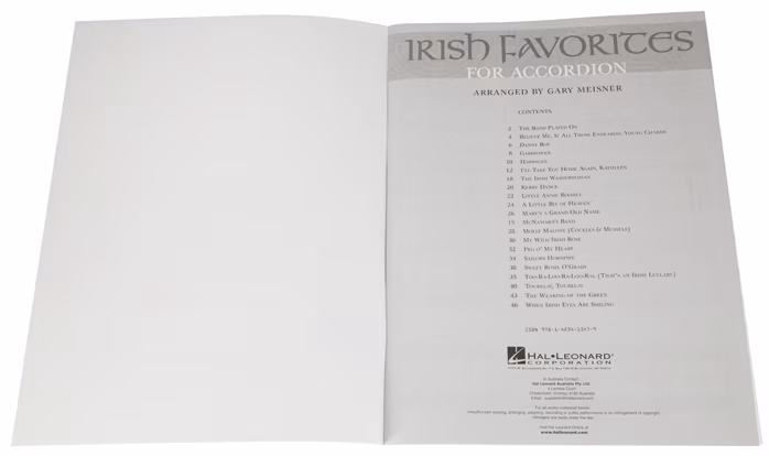 MS Irish Favorites For Accordion - Noty na akordeon