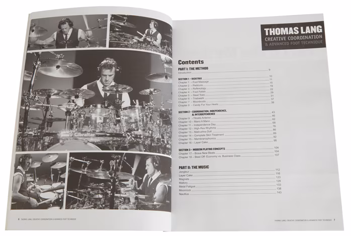 MS Thomas Lang: Creative Coordination And Advanced Foot Technique (Book/CD) - Škola hry na bicí