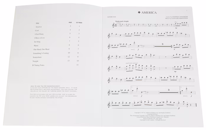 MS West Side Story Play-Along - Noty pro saxofon