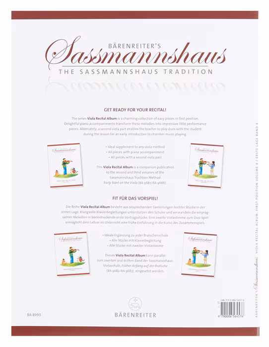 MS Viola Recital Album, svazek 4 - Noty pro violu