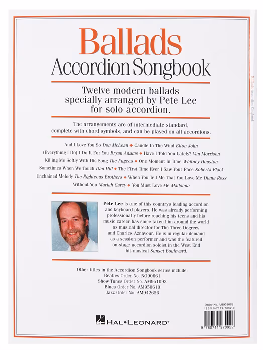 MS Accordion Songbook Ballads - Noty na akordeon