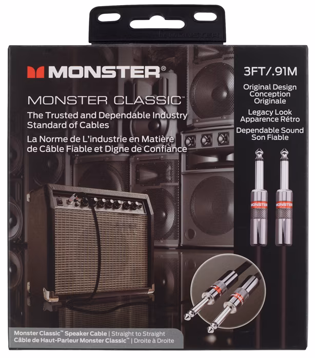 Monster Classic 3' Instrument Cable Straight - Nástrojový kabel