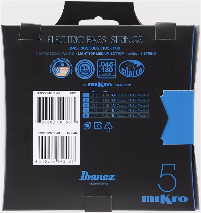 Ibanez IEBS5CMK - Struny pro pětistrunnou baskytaru