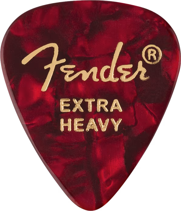 Fender 351 Shape Picks, Extra Heavy, Red Moto - Trsátka