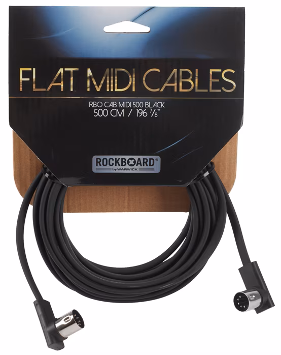 Rockboard Flat MIDI Cable Black 500 cm - MIDI kabel