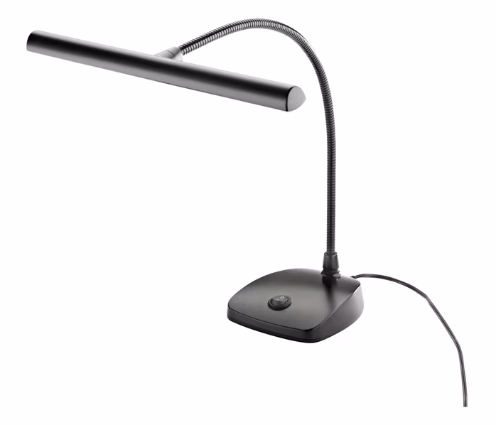 K&M 12297 BK - Lampička k notovému stojanu/klavíru