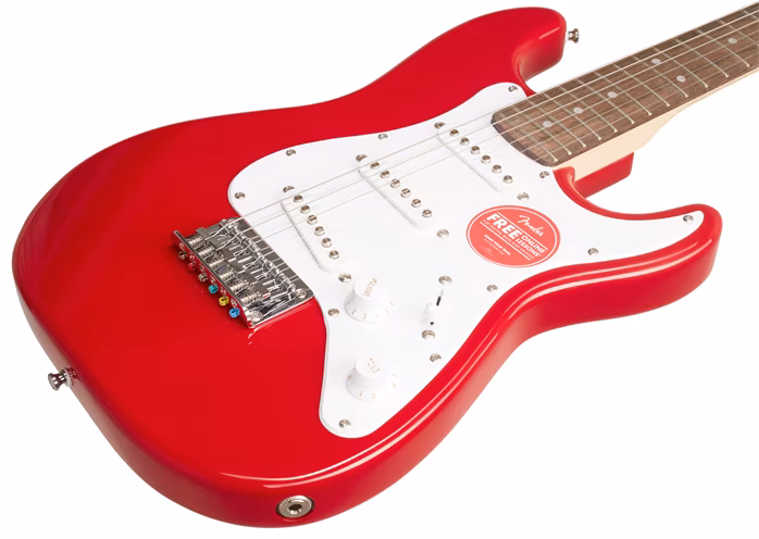 Fender Squier Mini Stratocaster LRL DKR - Dětská elektrická kytara