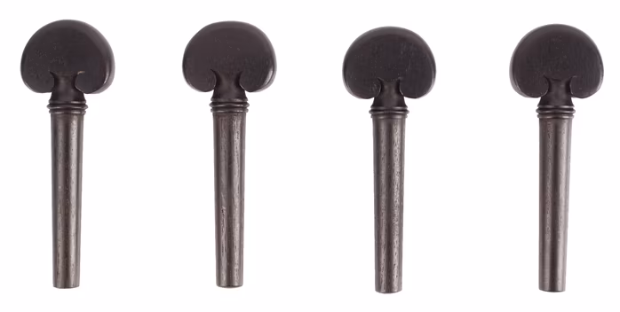 Dowina Violin Pegs Ebony Set Heart 4/4 - Houslový ladicí kolíček