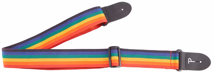 Perri's Leathers Poly Pro Extra Long Rainbow - Kytarový popruh